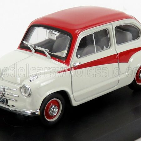 BRUMM 1/43 FIAT | 600 750 DERIVAZIONE ABARTH 1956 | GREY RED