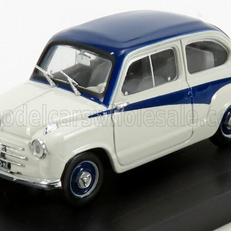 BRUMM 1/43 FIAT | 600 750 DERIVAZIONE ABARTH 1956 | GREY BLUE