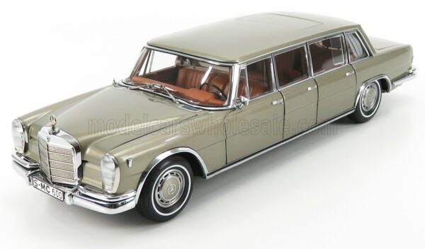 CMC 1/18 MERCEDES BENZ | S-CLASS 600 PULLMAN W100 - WITH SUN ROOF - 1963 | GOLD MET