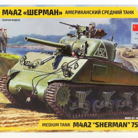 ZVEZDA 1/35 TANK | M4A2 SHERMAN TANK 75mm 1942 - 1955 | MILITARY