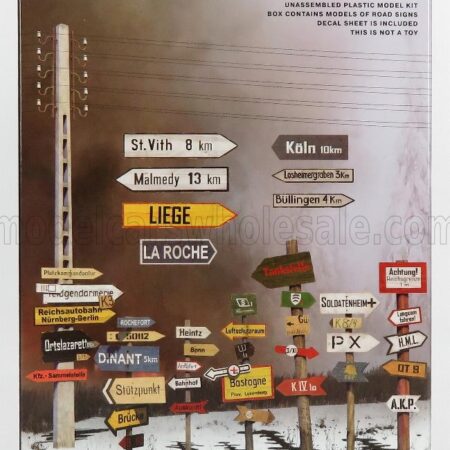 MINIART 1/35 ACCESSORIES | GERMAN ROAD SIGNS MILITARY ARDENNES GERMANY 1945 | /