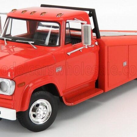 ACME-MODELS 1/18 DODGE | D-300 TRUCK RAMP CAR TRANSPORTER 1970 | DARK ORANGE