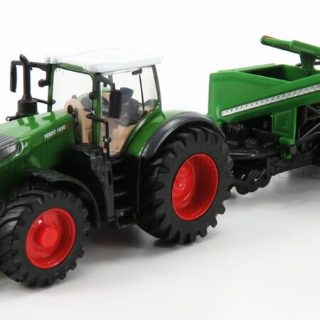 BURAGO 1/50 FENDT | VARIO 1050 TRACTOR WITH CULTIVATOR TRAILER 2016 | GREEN GREY RED