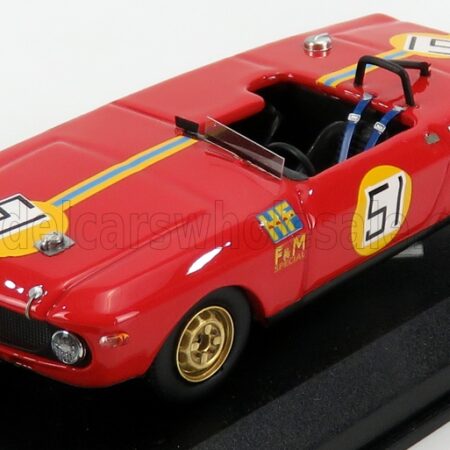 BEST-MODEL 1/43 LANCIA | FULVIA  SPECIAL HF SPIDER N 51 1000km NURBURGRING 1969 U.MAGLIOLI - R.PINTO | RED YELLOW