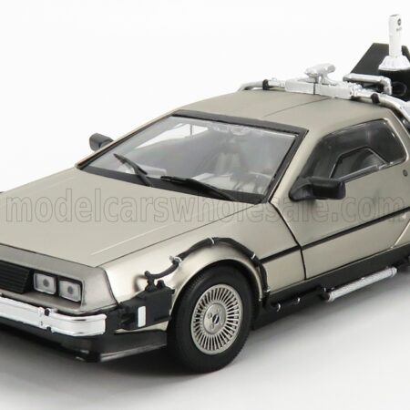 SUN-STAR 1/18 DE LOREAN | TIME MACHINE - BACK TO THE FUTURE 2 - RITORNO AL FUTURO 2 | SILVER