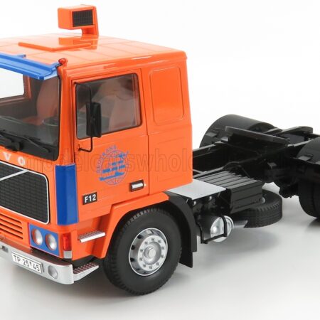 ROAD-KINGS 1/18 VOLVO | F12 TURBO 6 TRACTOR TRUCK 2-ASSI 1977 | ORANGE BLUE