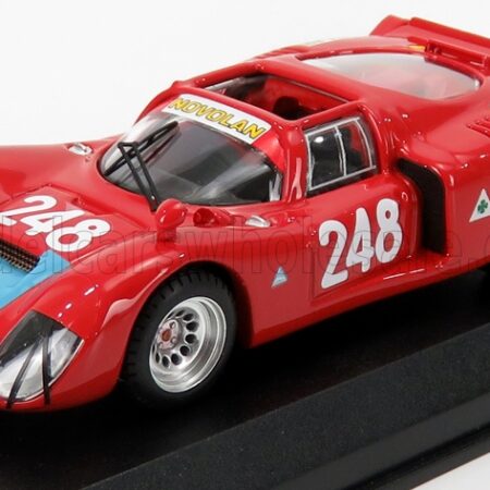 BEST-MODEL 1/43 ALFA ROMEO | 33.2 N 248 TARGA FLORIO 1969 PINTO - ALBERTI | RED