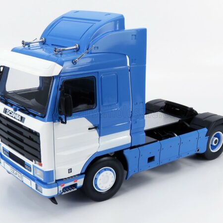 ROAD-KINGS 1/18 SCANIA | 143M 500 STREAMLINE TRACTOR TRUCK 2-ASSI 1995 | LIGHT BLUE WHITE