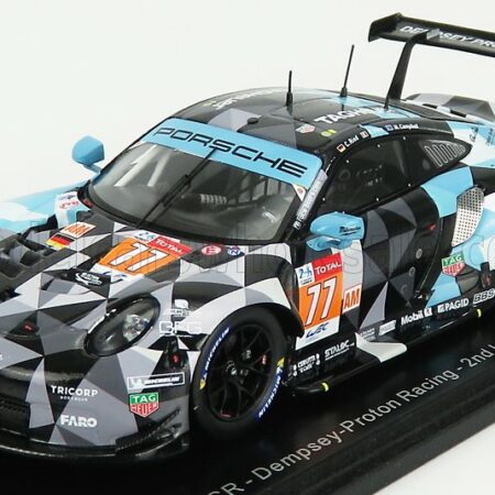 SPARK-MODEL 1/43 PORSCHE | 911 RSR 4.0L TEAM DEMPSEY PROTON RACING N 77 24h LE MANS 2020 M.CAMPBELL - R.PERA - C.RIED | GREY BLACK LIGHT BLUE