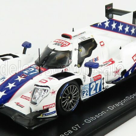 SPARK-MODEL 1/43 ORECA | 07 GIBSON TEAM DRAGINSPEED USA N 27 16th 24h LE MANS 2020 B.HANLEY - H.HEDMAN - R.VAN DER ZANDE | WHITE BLUE