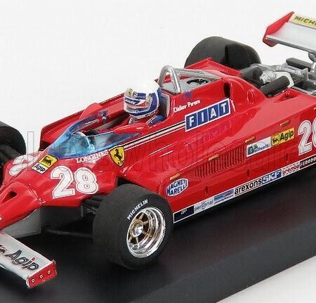 BRUMM 1/43 FERRARI | F1 126CK TURBO N 28 MONACO GP 1981 D.PIRONI - WITH DRIVER FIGURE | RED