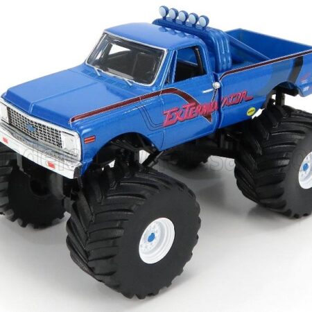 GREENLIGHT 1/43 CHEVROLET | K-10 BIGFOOT MONSTER TRUCK EXTERMINATOR 1972 | BLUE MET