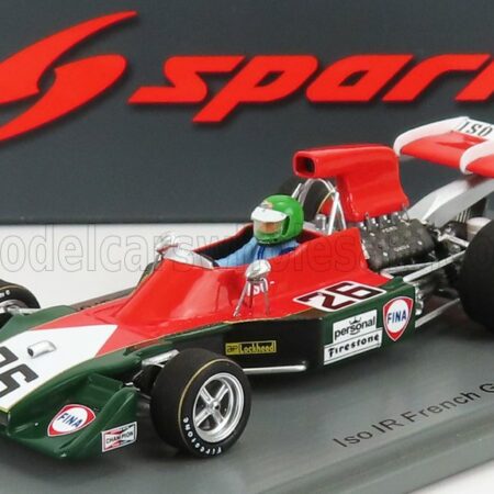 SPARK-MODEL 1/43 ISO RIVOLTA | F1  IR N 26 FRENCH GP 1973 H.PESCAROLO | GREEN RED