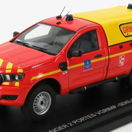 ALARME 1/43 FORD USA | RANGER PICK-UP CLOSED SDIS 45 SAPEURS POMPIERS 2017 | RED YELLOW WHITE