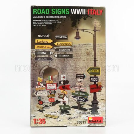 MINIART 1/35 ACCESSORIES | CARTELLI SEGNALETICA STRADALE - ROAD SIGNS WWII ITALY | /