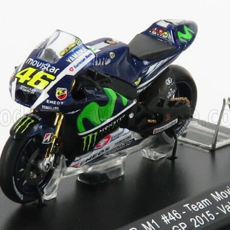 SPARK-MODEL 1/43 YAMAHA | YZR-M1 TEAM YAMAHA FACTORY RACING N 46 WINNER MOTOGP ASSEN 2015 VALENTINO ROSSI | BLUE MET WHITE