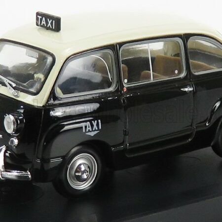 BRUMM 1/43 FIAT | 600D MULTIPLA TAXI GENOVA 1964 | BLACK IVORY