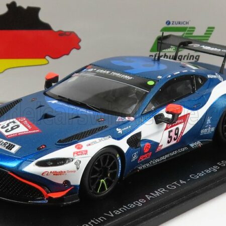 SPARK-MODEL 1/43 ASTON MARTIN | VANTAGE GT4 TEAM AMR N 59 24h NURBURGRING 2020 A.WEST - C.GOODWIN - D.TURNER - J.ADAM | BLUE WHITE BLACK