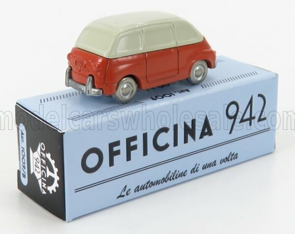 OFFICINA-942 1/76 FIAT | 600 MULTIPLA 1956 | RED CREAM