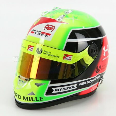 MINI HELMET 1/2 SCHUBERTH HELMET | F2  CASCO HELMET DALLARA TEAM PREMA RACING N 20 SEASON MICK SCHUMACHER 2020 F2 WORLD CHAMPION | YELLOW GREEN RED BLACK