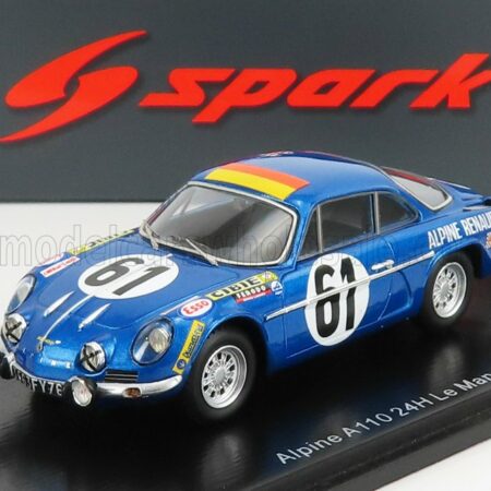 SPARK-MODEL 1/43 RENAULT | A110 ALPINE TEAM ECURIE LEOPARD N 61 24h LE MANS 1968 N.NASBAUMER - J.J.BOURDON | BLUE MET