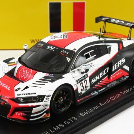 SPARK-MODEL 1/43 AUDI | R8 LMS GT3 TEAM BELGIAN AUDI CLUB WRT N 32 24h SPA 2020 E.MORTARA - C.WEERTS - F.STIPPLER | WHITE ORANGE BLACK