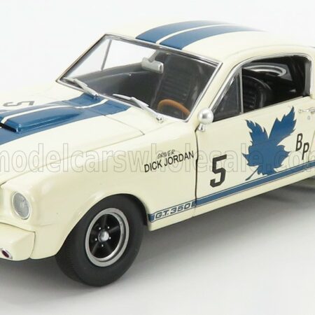 ACME-MODELS 1/18 FORD USA | MUSTANG SHELBY GT350R COUPE N 5 CANADIAN CHAMPIONJ 1965 D.JORDAN | WHITE LIGHT BLUE