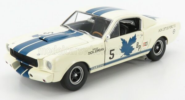 ACME-MODELS 1/18 FORD USA | MUSTANG SHELBY GT350R COUPE N 5 CANADIAN CHAMPIONJ 1965 D.JORDAN | WHITE LIGHT BLUE