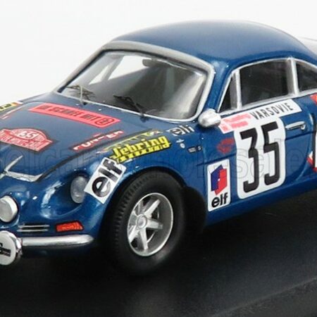 TROFEU 1/43 RENAULT | ALPINE A110 N 35 RALLY MONTECARLO 1973 K.RUSSLING - W.WEISS | BLUE MET