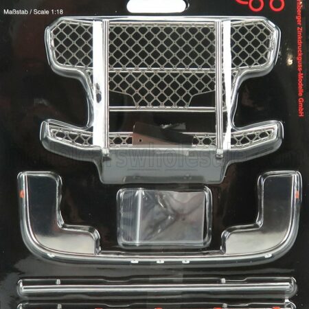 NZG 1/18 ACCESSORIES | BULLBAR FOR SCANIA S730 V8 TRACTOR TRUCK 2-ASSI 2017 | SILVER