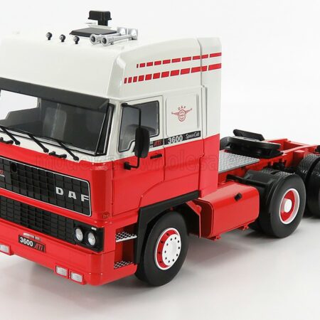 ROAD-KINGS 1/18 DAF | 3600 SPACE CAB TRACTOR TRUCK 3-ASSI 1986 | RED WHITE