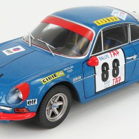 SOLIDO 1/18 RENAULT | ALPINE A110 1600S N 88 WINNER RALLY PORTUGAL 1971 JEAN P.NICOLAS - J.TODT | BLUE RED