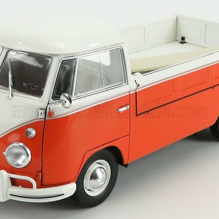 SOLIDO 1/18 VOLKSWAGEN | T1 PICK-UP OPEN 1950 | ORANGE WHITE