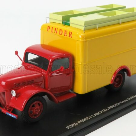 PERFEX 1/43 FORD USA | TRUCK VAN POISSY LABOUAL CIRCUS PINDER 1951 | RED YELLOW