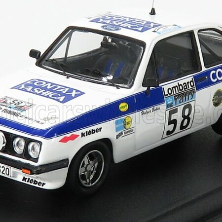 TROFEU 1/43 FORD ENGLAND | ESCORT MKII RS2000 N 58 RALLY RAC LOMBARD 1978 H.BOHNE - P.DIEKMANN | WHITE BLUE