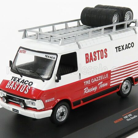 IXO-MODELS 1/43 FIAT | 242 VAN TEAM TRE GAZZELLE BASTOS TEXACO RALLY ASSISTANCE 1984 | WHITE RED