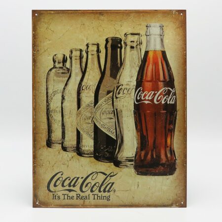 EDICOLA 1/1 ACCESSORIES | METAL PLATE - COCA-COLA IT'S THE REAL THING | BEIGE BROWN