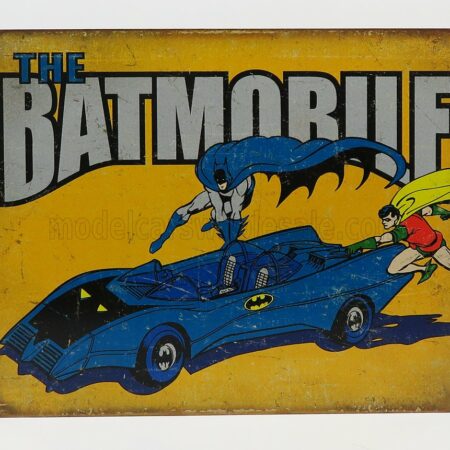 EDICOLA 1/1 ACCESSORIES | METAL PLATE - BATMAN THE BATMOBILE | YELLOW BLUE