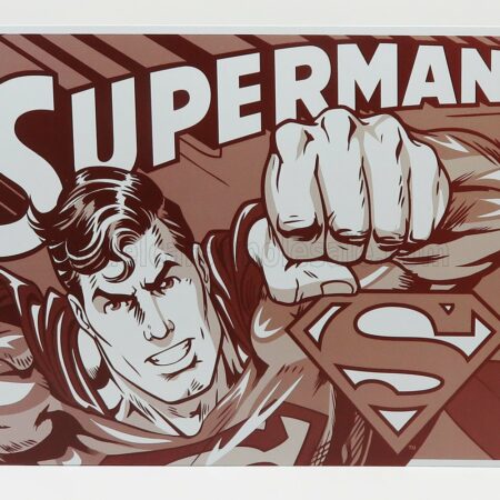 EDICOLA 1/1 ACCESSORIES | METAL PLATE - SUPERMAN | RED WHITE