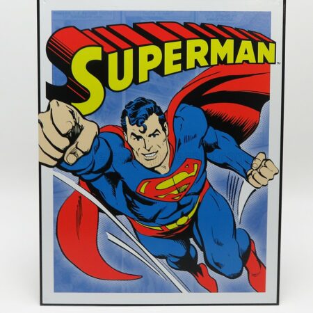 EDICOLA 1/1 ACCESSORIES | METAL PLATE - SUPERMAN RETRO | BLUE RED YELLOW