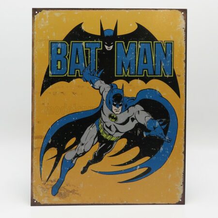 EDICOLA 1/1 ACCESSORIES | METAL PLATE - BATMAN RETRO | YELLOW BLUE BLACK