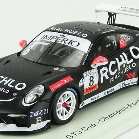 SPARK-MODEL 1/43 PORSCHE | 911 991 GT3 CUP N 8 CHAMPION PORSCHE CARRERA CUP BRAZIL 2018 W.NEUGEBAUER | BLACK