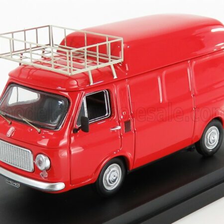 RIO-MODELS 1/43 FIAT | 238 VAN TETTO ALTO CON PORTAPACCHI 1965 - HIGH ROOF WITH RACK | RED