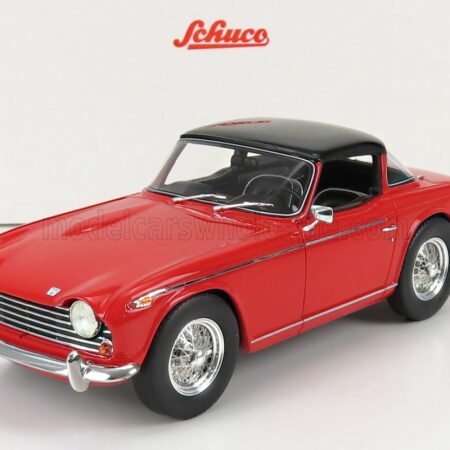 SCHUCO 1/18 TRIUMPH | TR5 SPIDER CLOSED 1968 | RED BLACK