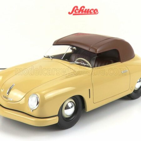 SCHUCO 1/18 PORSCHE | 356 SPIDER CLOSED 1948 | CREAM BLACK