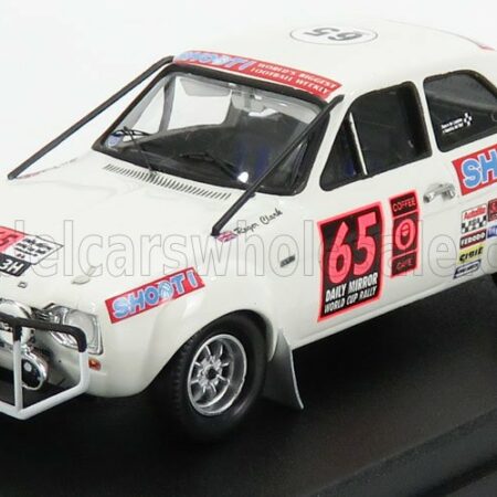 TROFEU 1/43 FORD ENGLAND | ESCORT MKI (night version) N 65 RALLY LONDON - MEXICO 1970 R.CLARK - A.POOLE | WHITE