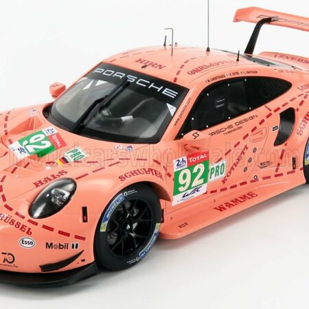 IXO-MODELS 1/18 PORSCHE | 911 991 RSR TEAM PORSCHE GT N 92 WINNER LMGTE PRO PINK PIG TRIBUTE 24h LE MANS 2018 MICHEAL CHRISTENSEN - KEVIN ESTRE - LAURENS VANTHOOR | PINK