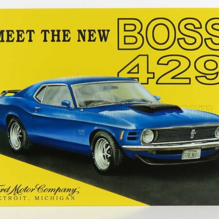 EDICOLA 1/1 ACCESSORIES | METAL PLATE - FORD MUSTANG BOSS 429 | YELLOW BLUE