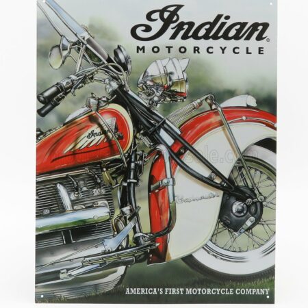 EDICOLA 1/1 ACCESSORIES | METAL PLATE - INDIAN AMERICA'S PIONEER | GREY RED BLUE