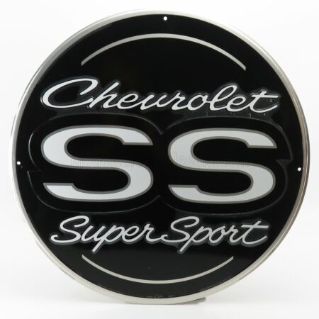 EDICOLA 1/1 ACCESSORIES | METAL ROUND PLATE - CHEVROLET SS | BLACK SILVER